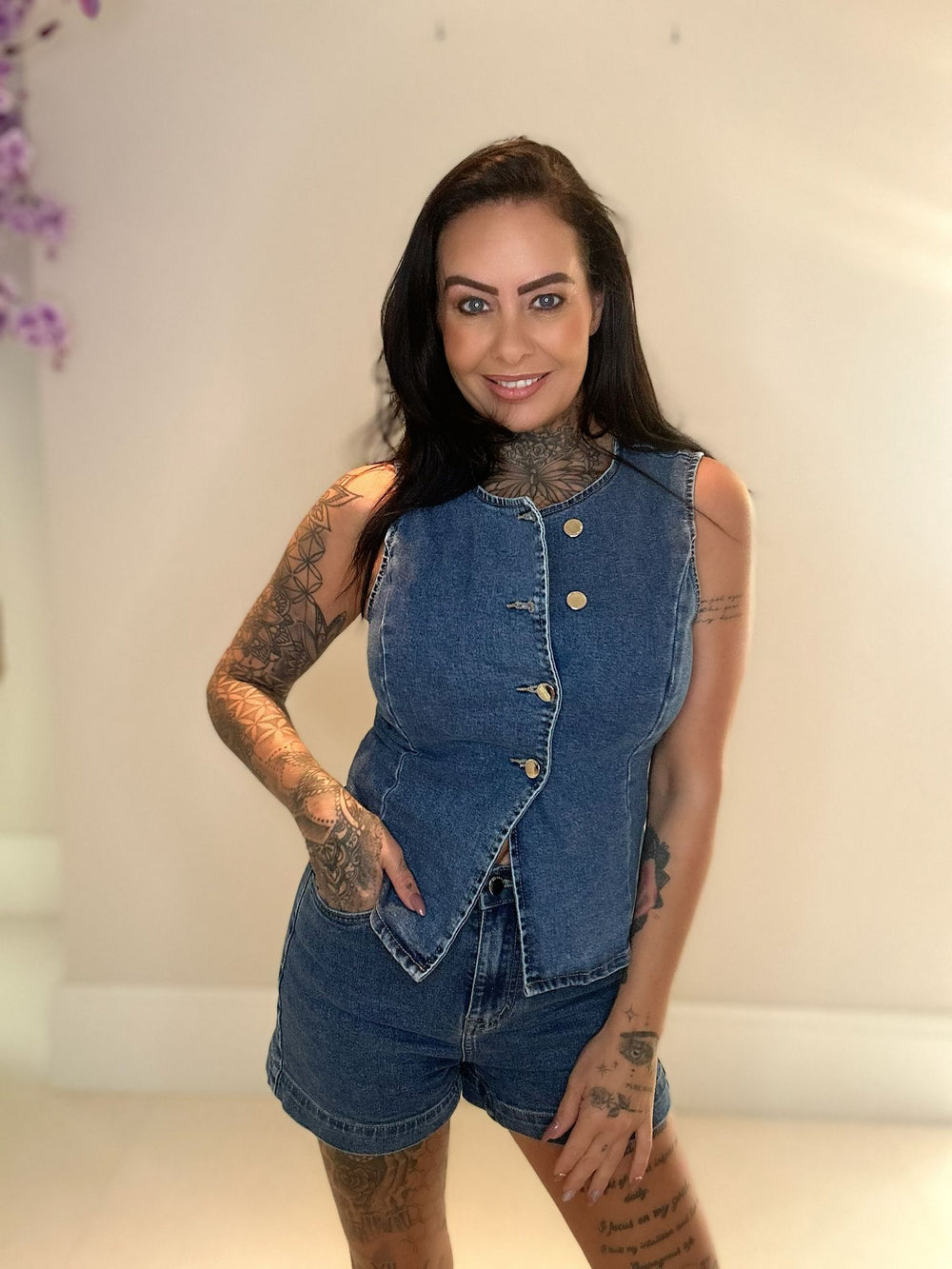 Jeans gilet/short