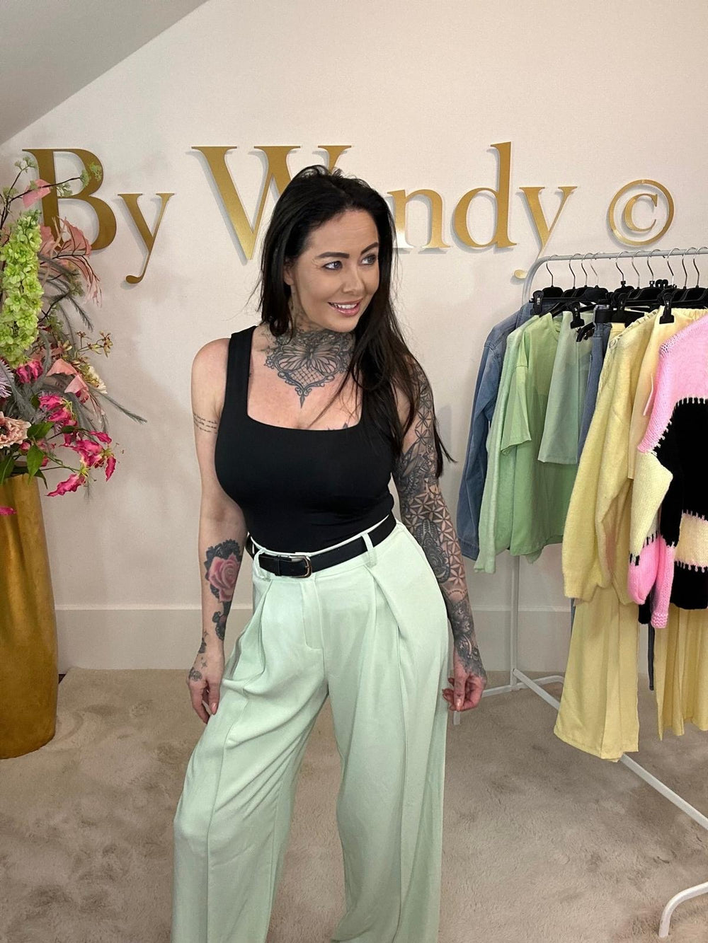 Pantalon straight leg