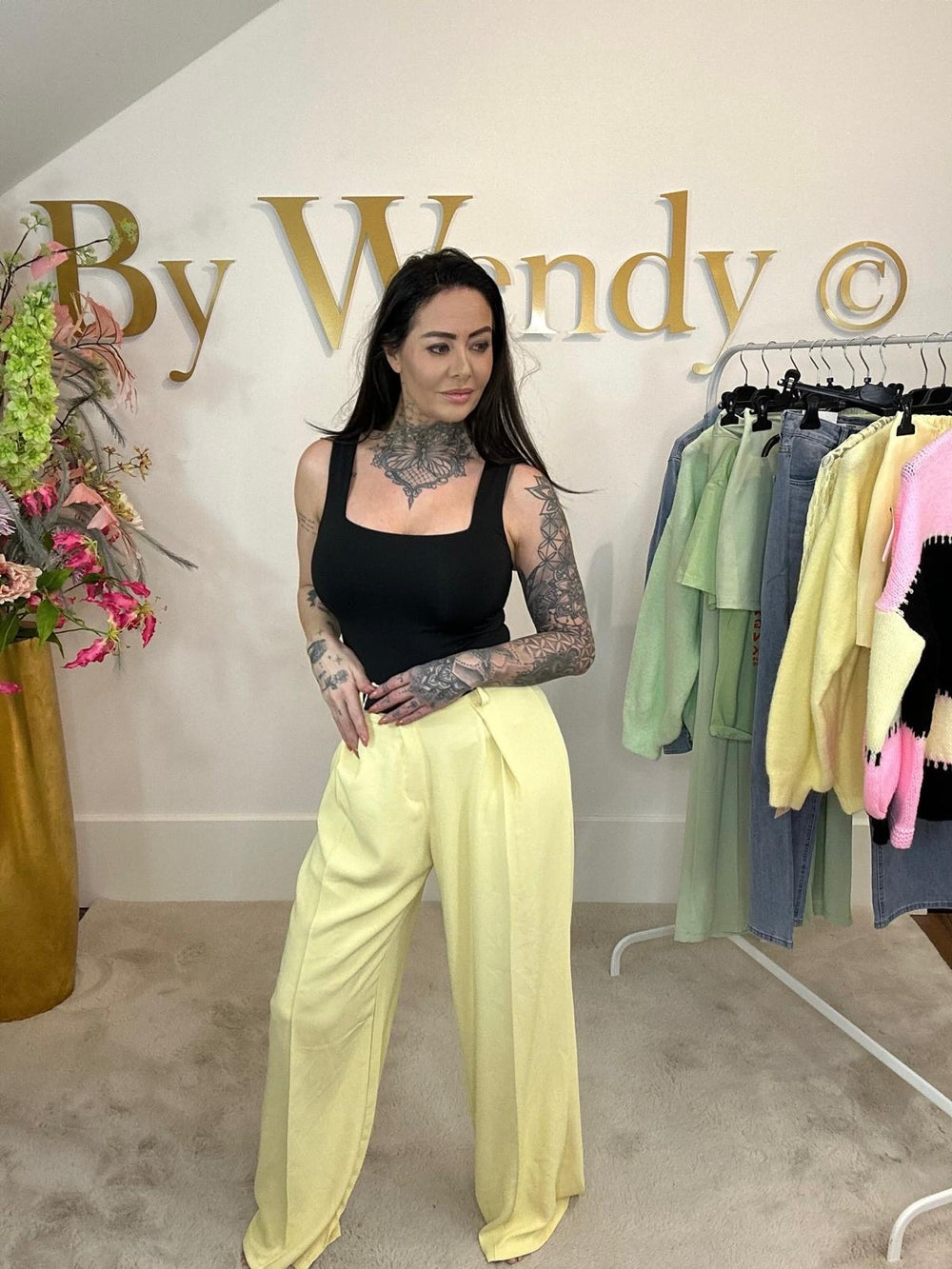 Pantalon straight leg