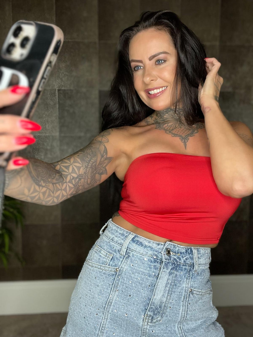 Diamond jeans Skort