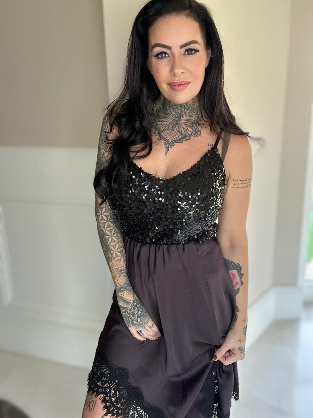 Skirt Short satin/brodery